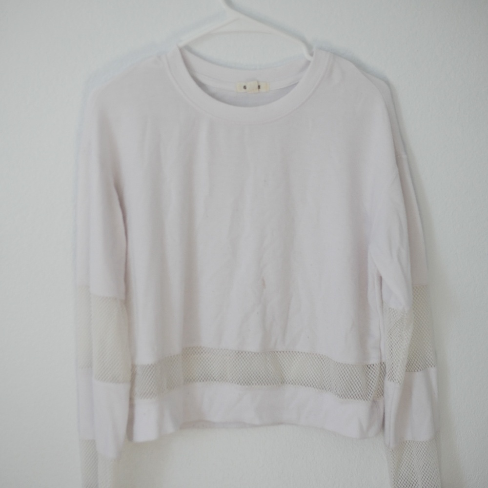 Cropped Mesh Sweater